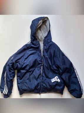 Vintage Adidas Reversible Jacket - Large - Very Thick & Heavy